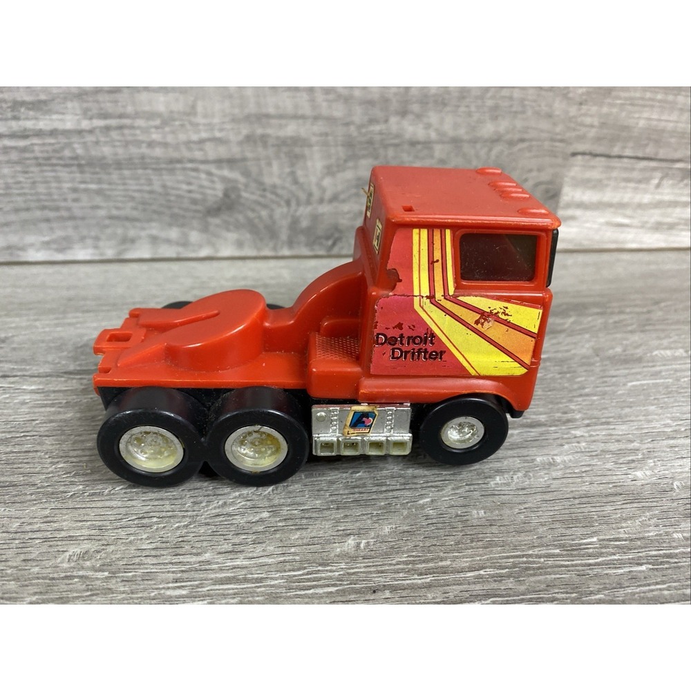 1970's Ohio Art Drag Truck Semi Vintage Toy Red Hong Kong Detroit Drifter‎